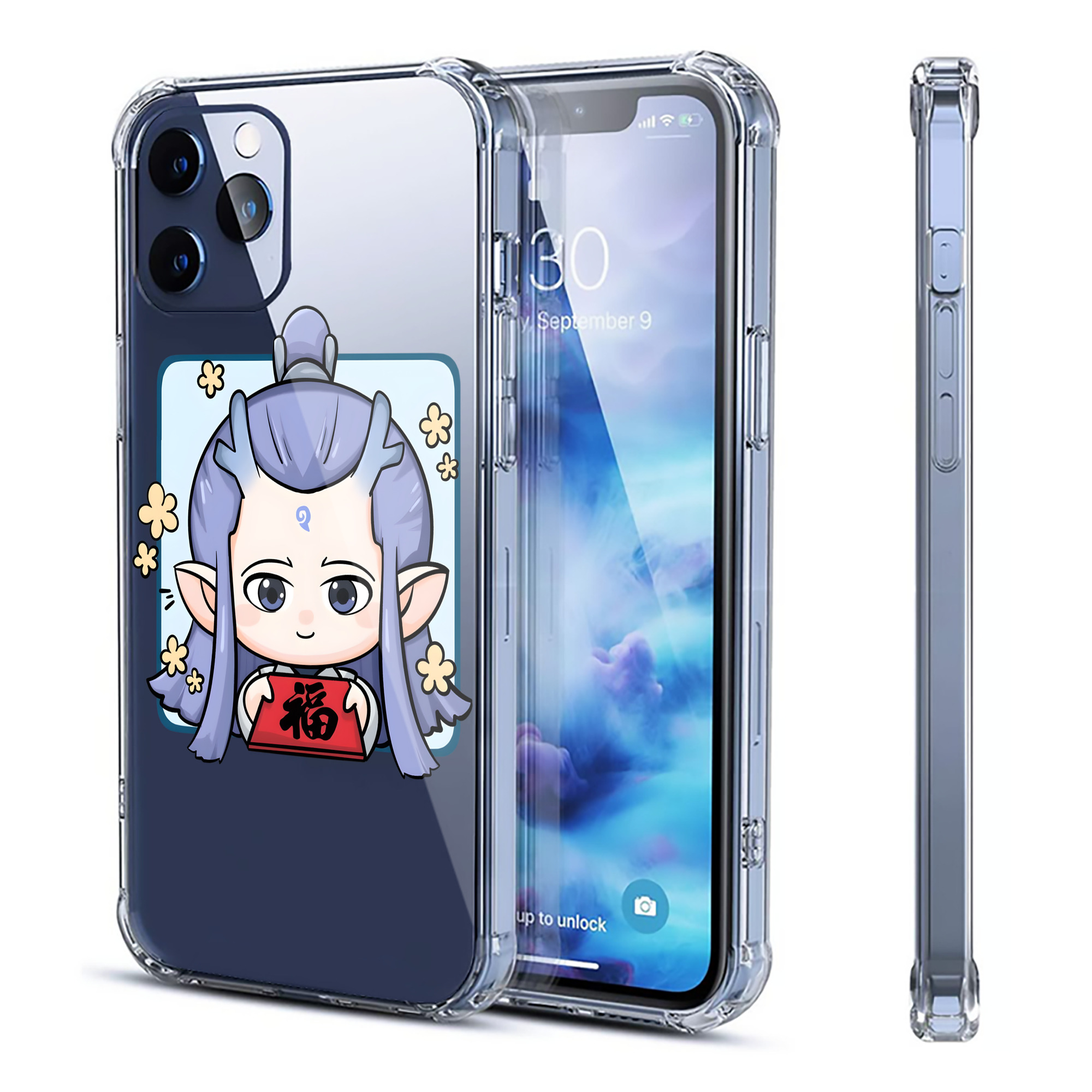 （画像用） Ne Zha 2 ナタ 魔童の大暴れ 【iPhone 12シリーズ対応】透明スマホケース（クリアソフトケース）